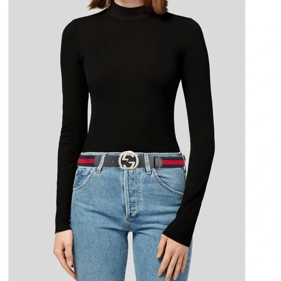 New Gucci GG Web belt with dust Size 0/24/70